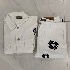 Denim Tears x Levi White Denim Jacket & Jeans Set Size 32 The Cotton Wreath Mens